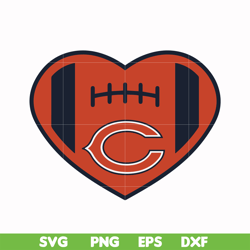 chicago bears heart svg, chicago bears svg, bears svg, sport svg, nfl svg, png, dxf, eps digital file nfl111034t