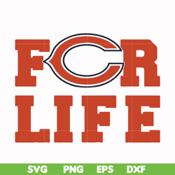 chicago bears for life svg, chicago bears svg, bears svg, sport svg, nfl svg, png, dxf, eps digital file nfl111037t