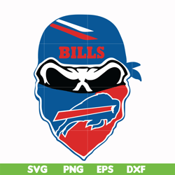 buffalo bills skull svg, bills skull svg, nfl svg, png, dxf, eps digital file nfl13102013l