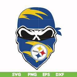 pittsburgh steelers skull svg, pittsburgh steelers svg, skull svg, sport svg, nfl svg, png, dxf, eps digital file nfl131