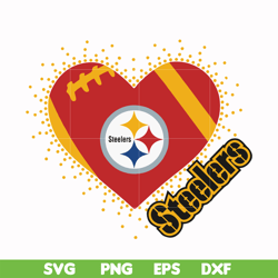 pittsburgh steelers heart svg, pittsburgh steelers svg, sport svg, nfl svg, png, dxf, eps digital file nfl1310202012t