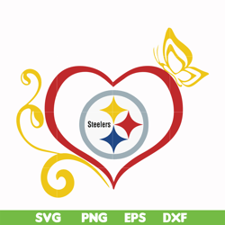 pittsburgh steelers heart svg, pittsburgh steelers svg, sport svg, nfl svg, png, dxf, eps digital file nfl1310202015t