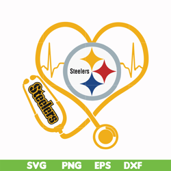 pittsburgh steelers heart svg, pittsburgh steelers svg, sport svg, nfl svg, png, dxf, eps digital file nfl1310202020t