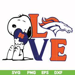 snoopy love denver broncos svg, png, dxf, eps digital file td10