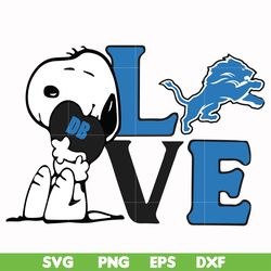 snoopy love detroit lions svg, png, dxf, eps digital file td11