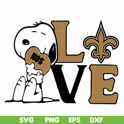 snoopy love new orleans saints svg, png, dxf, eps digital file td21