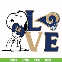 snoopy love st. louis rams svg, png, dxf, eps digital file td26