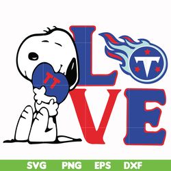 snoopy love tennessee titans svg, png, dxf, eps digital file td27