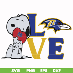 snoopy love baltimore ravens svg, png, dxf, eps digital file td3