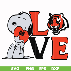 snoopy love cincinnati bengals svg, png, dxf, eps digital file td7