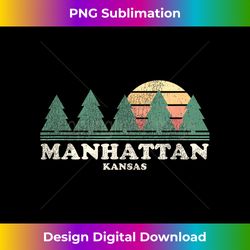 manhattan ks vintage throwback tee retro 70s design - signature sublimation png file