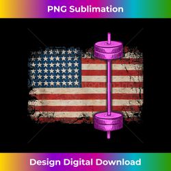 womens girls workout american flag barbell weightlifting gym tank top 3 - creative sublimation png download