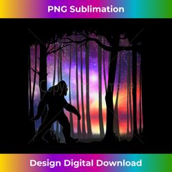 bigfoot northern lights sasquatch galaxy space lover - retro png sublimation digital download