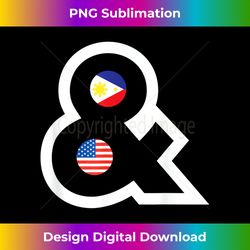 cool filipino and & american t-shirt - filam flag logo tee