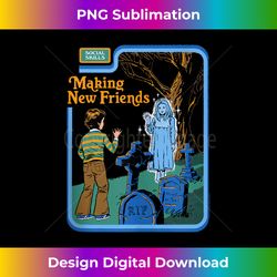 steven rhodes making new friends ghost retro dark humor 2 - aesthetic sublimation digital file