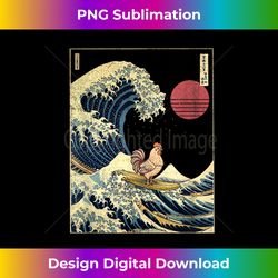 rooster kanagawa wave funny surf animal 2 - signature sublimation png file