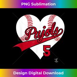 albert pujols baseball heart gameday - exclusive sublimation digital file