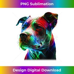 colorful pit-bull beauty graphic art pitbull dog lover - high-resolution png sublimation file