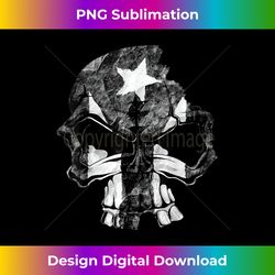 black puerto rican flag skull grunge i'm puerto rican - vintage sublimation png download