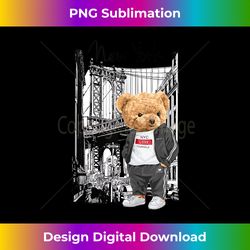 cool new york city teddy bear illustration graphic designs - unique sublimation png download