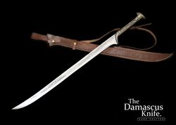 thranduil sword the hobbit from lotr sword replica, leather sheath & wall mount included. best gift for your loved ones.