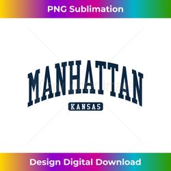 manhattan kansas ks college university style navy - png transparent sublimation design