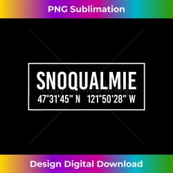 Snoqualmie Wa Washington Funny City Coordinates Home Gift - Premium Sublimation Digital Download