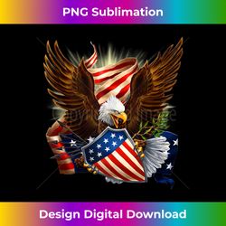 usa flag bald eagle with american flag tank top - stylish sublimation digital download