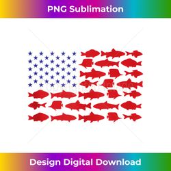 saltwater fish deep sea fishing gear products american flag tank top 2 - png transparent sublimation design