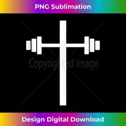 barbell dumbbell cross christian jesus gym workout lifting tank top - high-quality png sublimation download