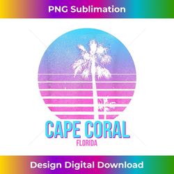 cape coral florida vintage retro palm tree sunset - elegant sublimation png download