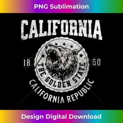california golden state retro california republic bear head - instant png sublimation download