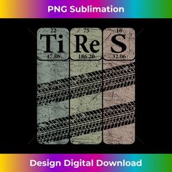 tires periodic table elements car lover retro skid mark 2 - unique sublimation png download