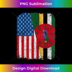 dominican american flag half usa dominica root proud - png transparent digital download file for sublimation