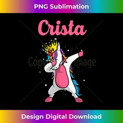crista name personalized birthday dabbing unicorn queen - aesthetic sublimation digital file