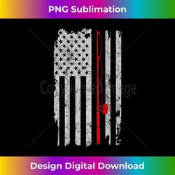 fishing thin red line rod american flag patriotic fisherman - sublimation-ready png file