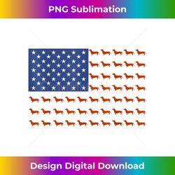 Dachshund Us Flag, Dachshund Wiener Dog, Funny Dachshund - Stylish Sublimation Digital Download