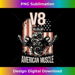 v8 american muscle car usa flag - engine v8 2