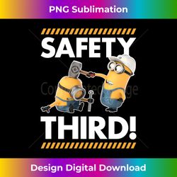 despicable me minions safety third hammer head portrait - modern sublimation png file