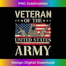 patriotic us flag army veteran red line american flag tank top - high-quality png sublimation download