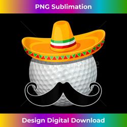 cinco de mayo - golf ball mustache mexican golf player tank top