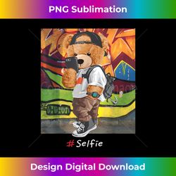 funny teddy bear cute cartoon comic graffiti happy selfie - png transparent sublimation file