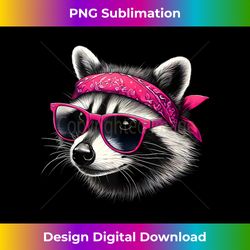 raccoon wearing a pink bandana headband and sunglasses tank top 2 - professional sublimation digital download