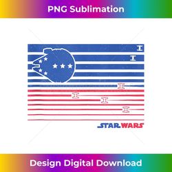 star wars millennium falcon stars and stripes american flag tank top 2 - exclusive sublimation digital file