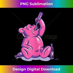 drunk gummy bear - funny drinking illustration humor alcohol tank top
