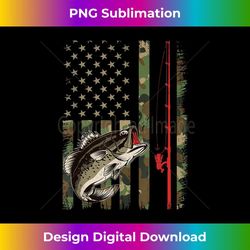 american flag fishing rod grunge camouflage largemouth bass - professional sublimation digital download
