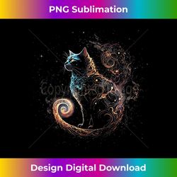 cat in the galaxy and space kitten cat head - high-resolution png sublimation file