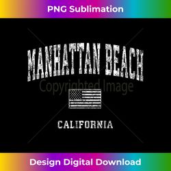 manhattan beach california ca vintage american flag 1 - aesthetic sublimation digital file