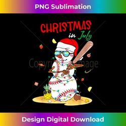 funny christmas in july snowman baseball summer xmas boys - premium sublimation digital download