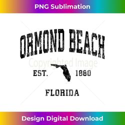 ormond beach florida fl vintage athletic black sports design 2 - decorative sublimation png file